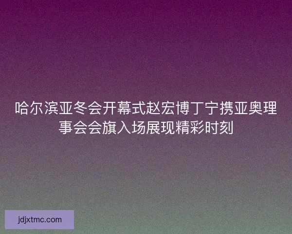 哈尔滨亚冬会开幕式赵宏博丁宁携亚奥理事会会旗入场展现精彩时刻